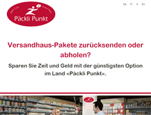 Tablet Screenshot of paeckli-punkt.ch